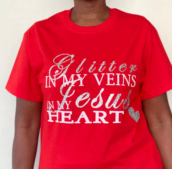Glitter in my veins tshirt